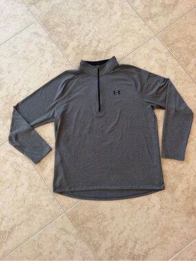 Under Armour Dark Gray Quarter-Zip Pullover Hoodie